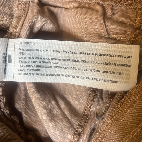 Hollister Ultra High-Rise Dad Jean Brown Cargo Straight Leg Pants W24R 00R - Picture 7 of 9